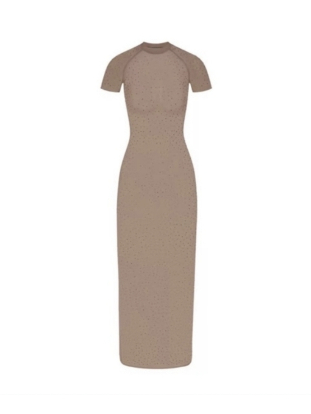NWT SKIMS Mesh Rhinestone Cover Up Long Dress In Desert Size 4X